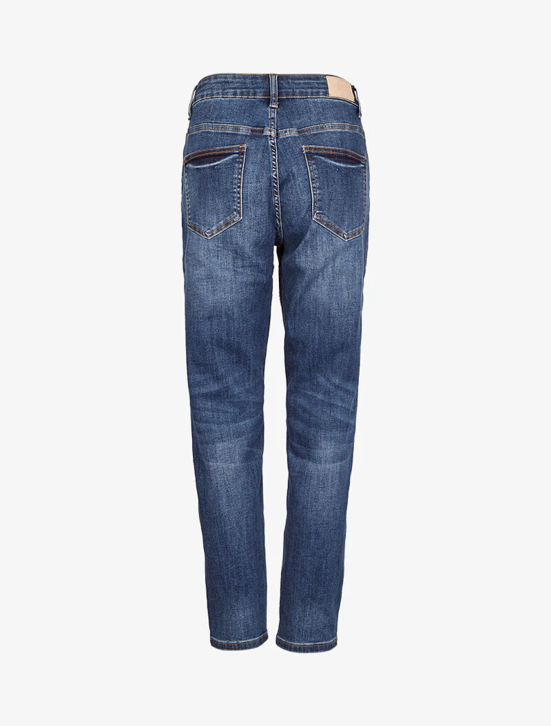 Jean boyfriend délavé - Bleu denim - Image 4