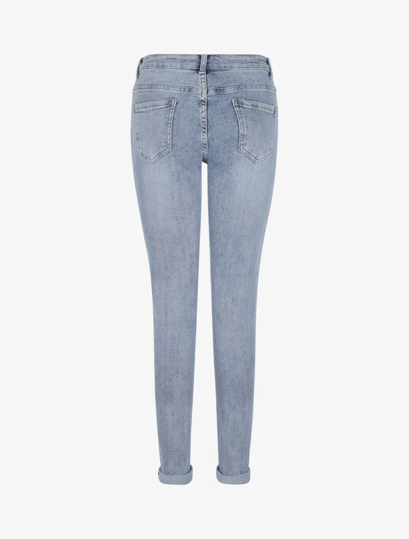 Jean boyfriend taille standard délavé - Bleu clair - Image 2