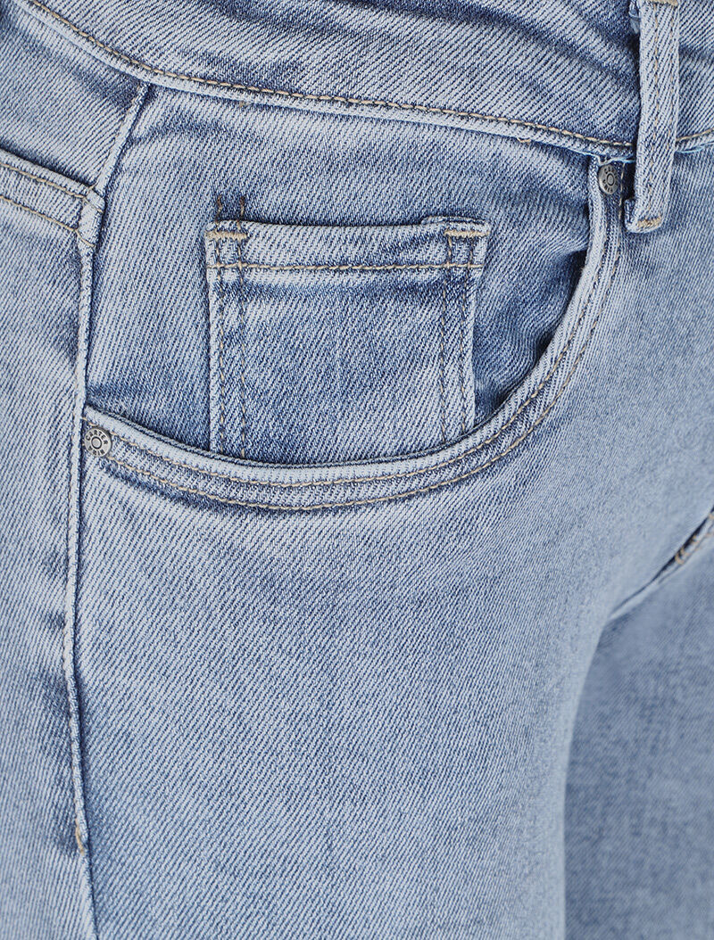 Jean boyfriend taille standard délavé - Bleu clair - Image 3