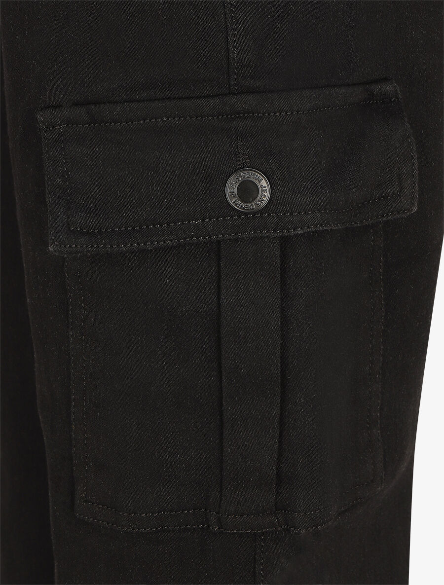 Jean cargo coupe droite - Noir - Image 3