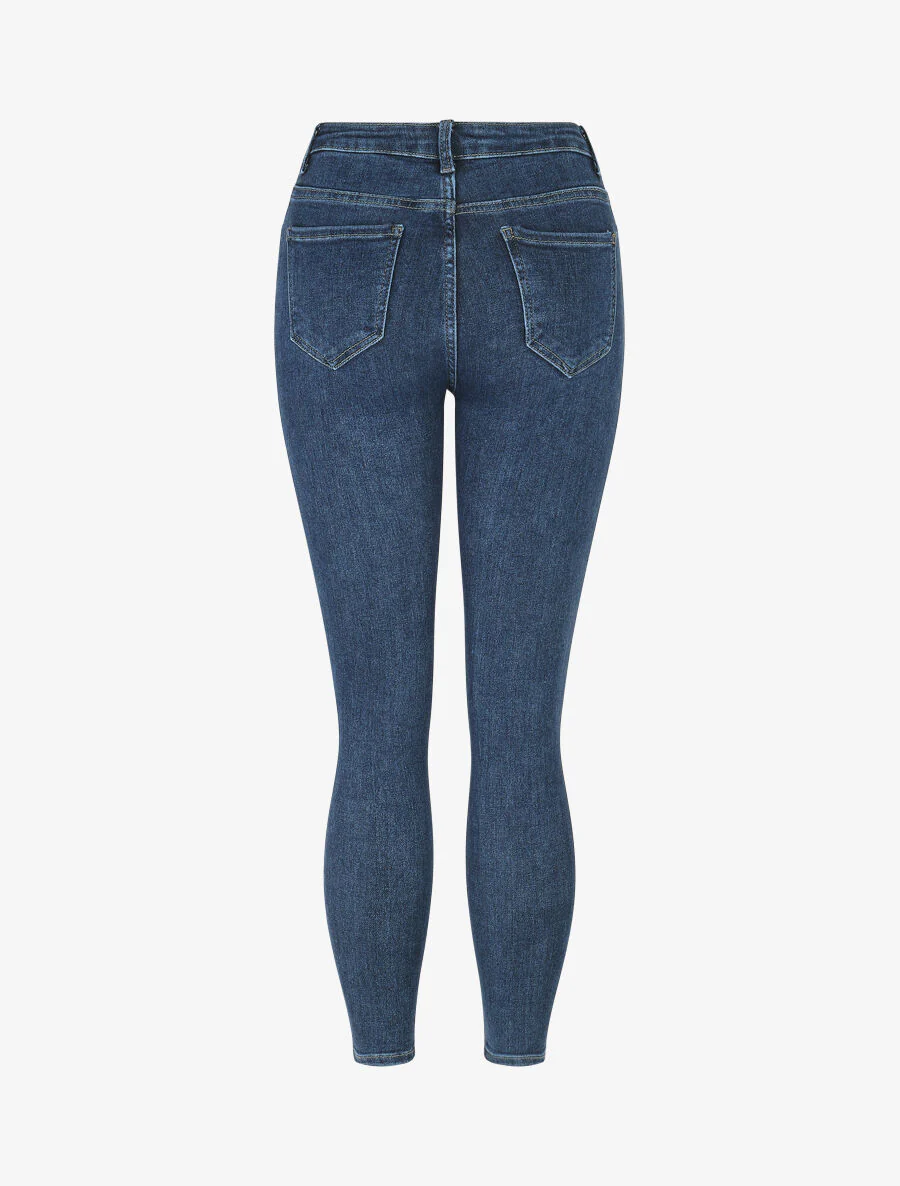 Jean classique à taille haute - Bleu - Image 2