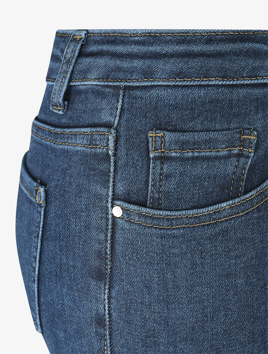 Jean classique à taille haute - Bleu - Image 3