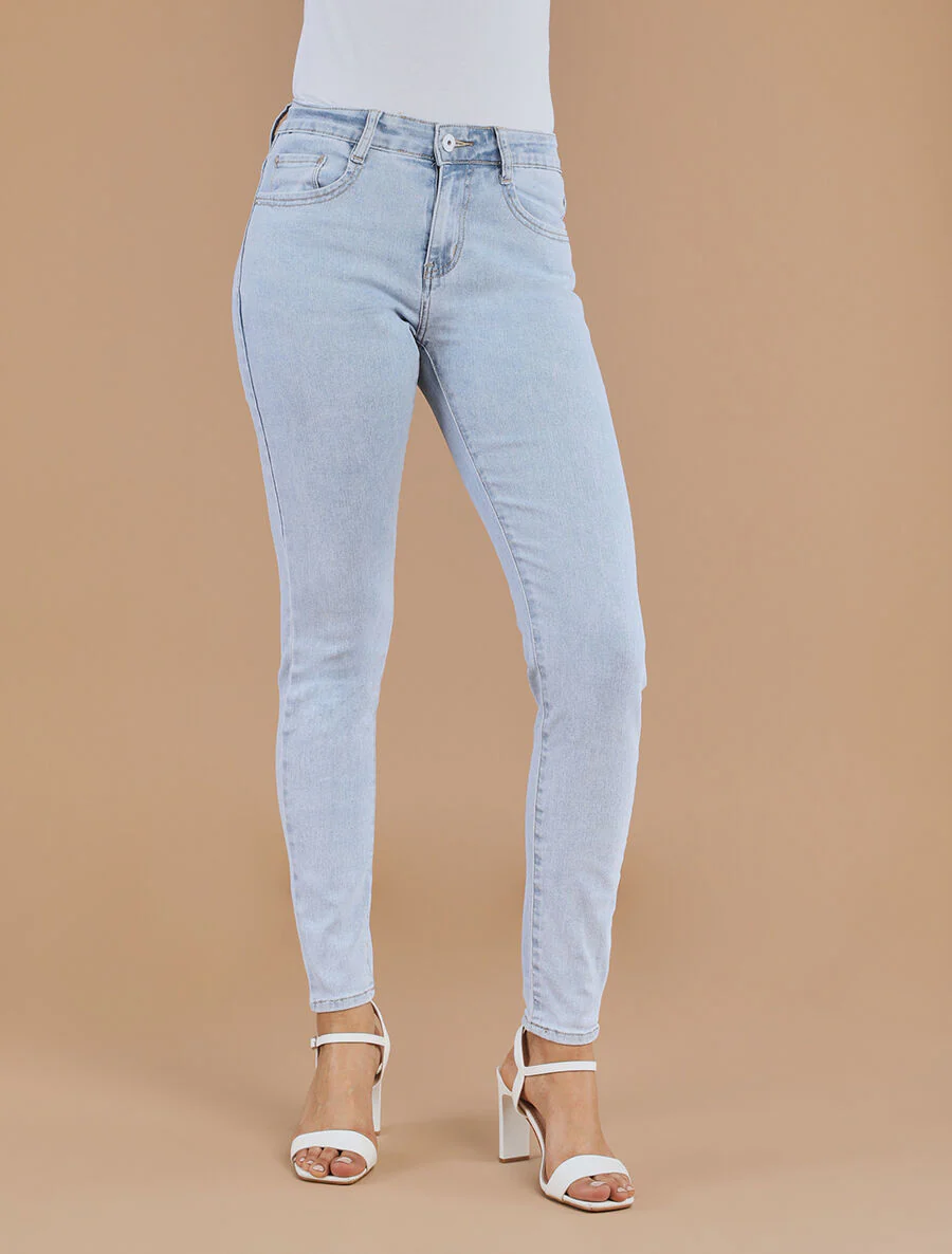 Jean classique coupe droite - Bleu - Image 4