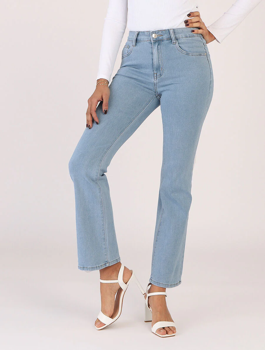 Jean classique coupe flare - Bleu - Image 4
