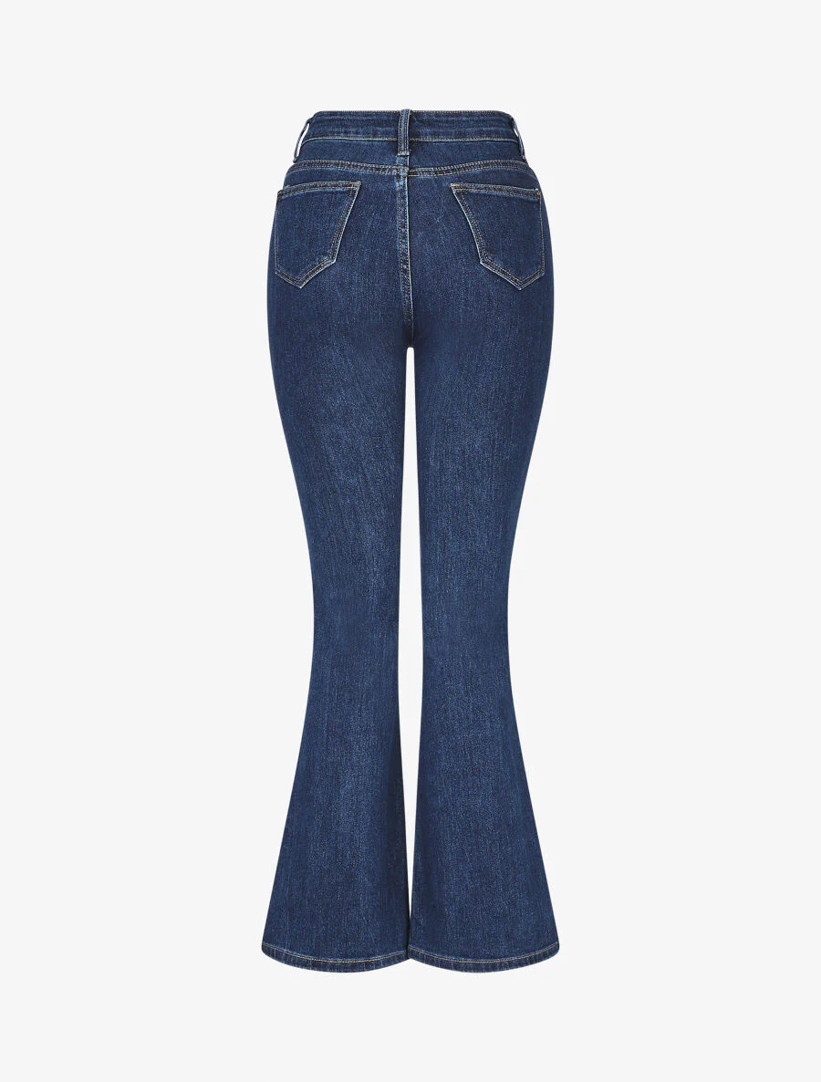 Jean classique coupe flare - Bleu - Image 2