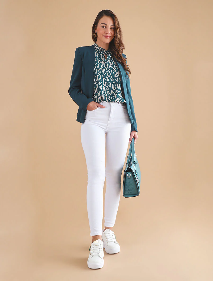 Jean classique coupe skinny - Blanc - Image 4