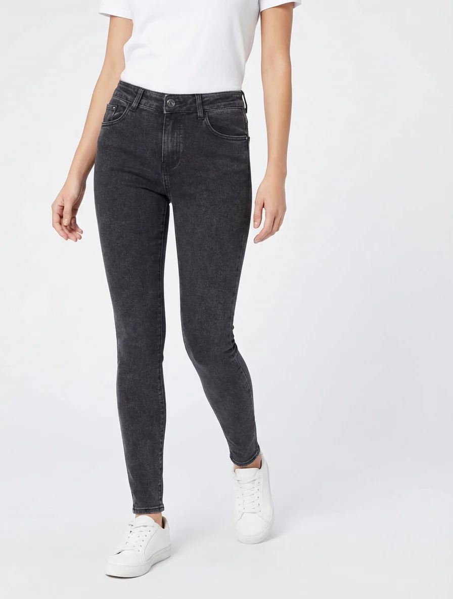 Jean classique coupe skinny - Noir - Image 4