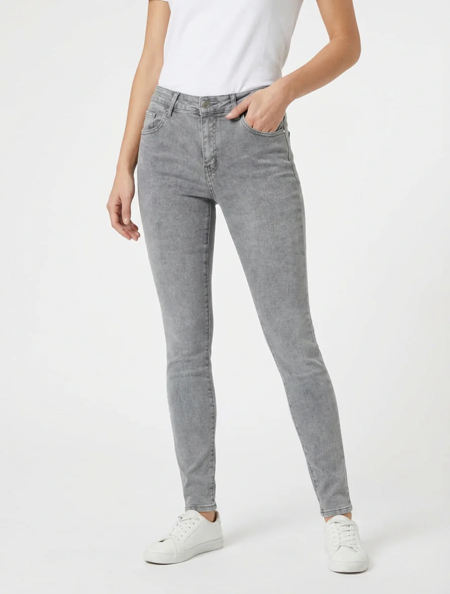 Jean classique coupe slim - Gris - Image 4