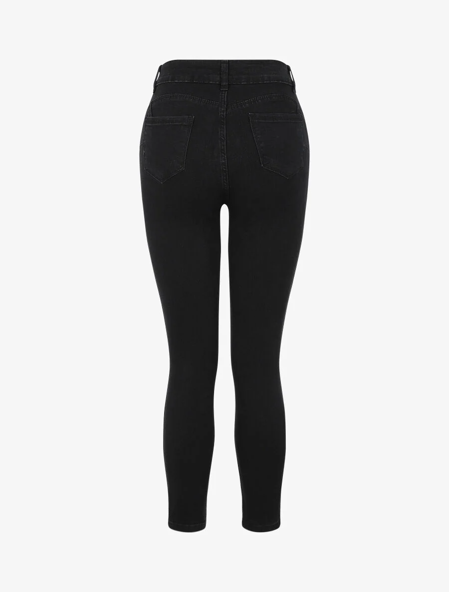 Jean classique coupe slim - Noir - Image 2