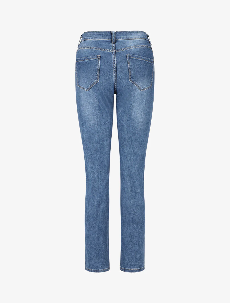Jean classique push up coupe droite - Bleu - Image 2