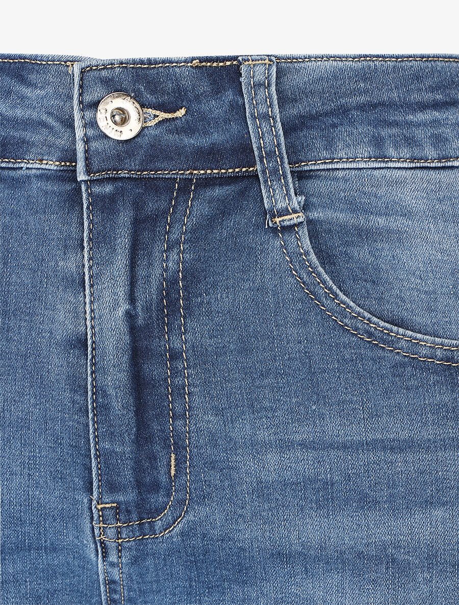 Jean classique push up coupe droite - Bleu - Image 3