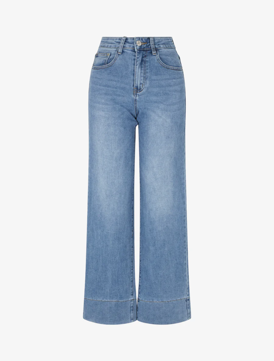Jean classique wide leg coupe droite - Bleu
