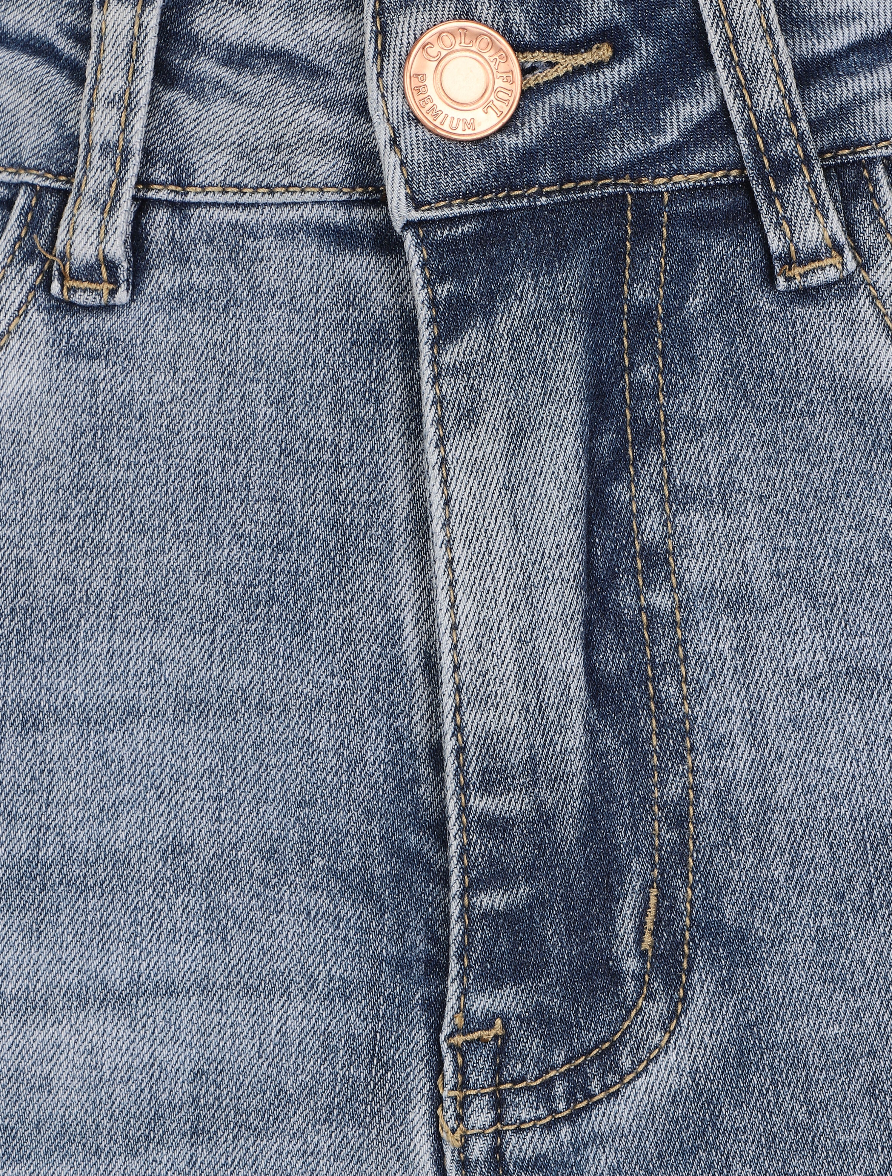 Jean coupe droite à revers - Bleu clair - Image 3