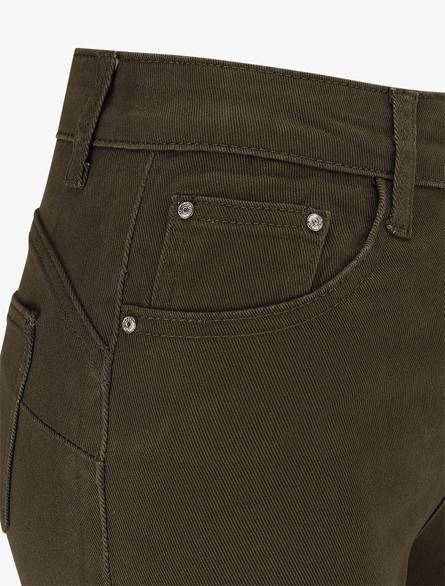Jean coupe flare à taille haute - Kaki - Image 3