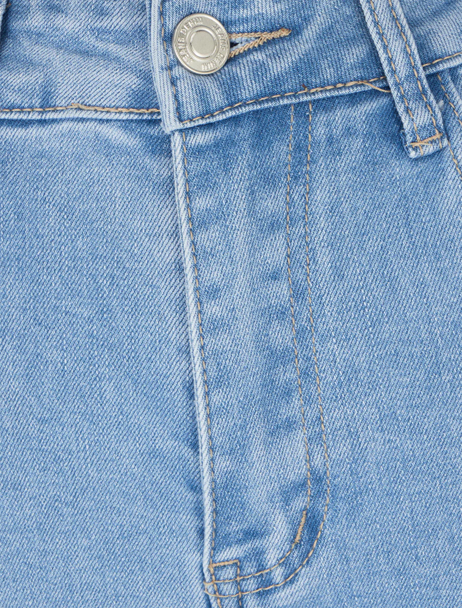 Jean coupe flare taille haute - Bleu clair - Image 3