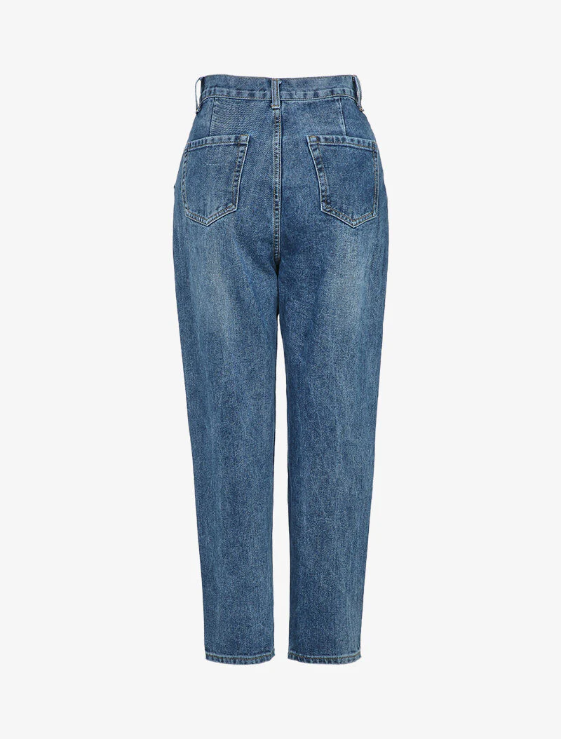 Jean dad taille standard - Bleu denim - Image 2
