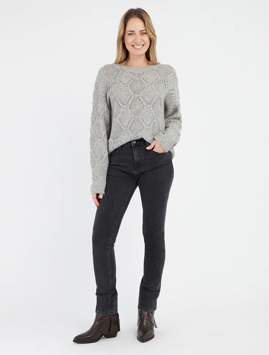 Jean délavé coupe slim - Noir - Image 4