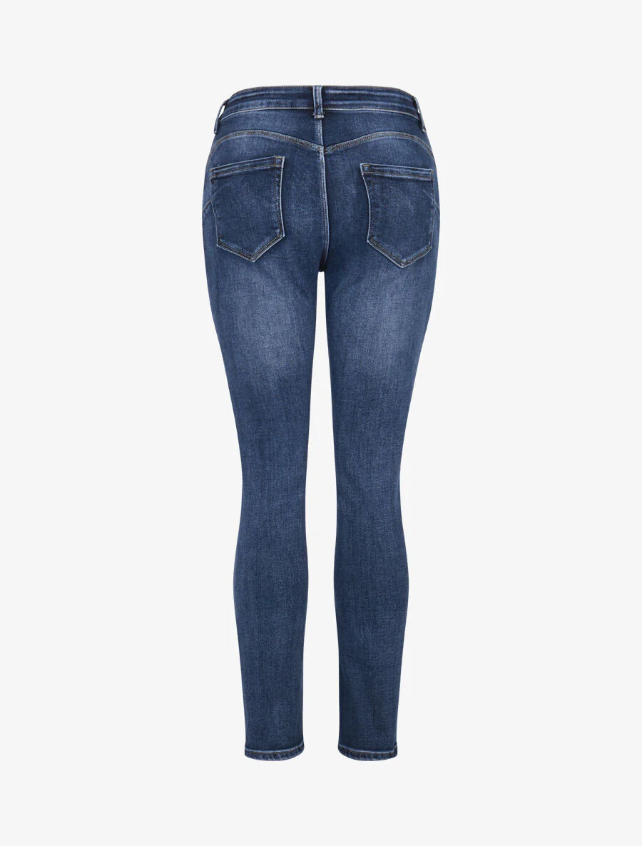 Jean droit casual délavé - Bleu stone - Image 2