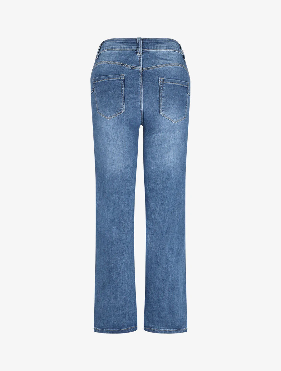 Jean droit push up taille standard - Bleu - Image 2