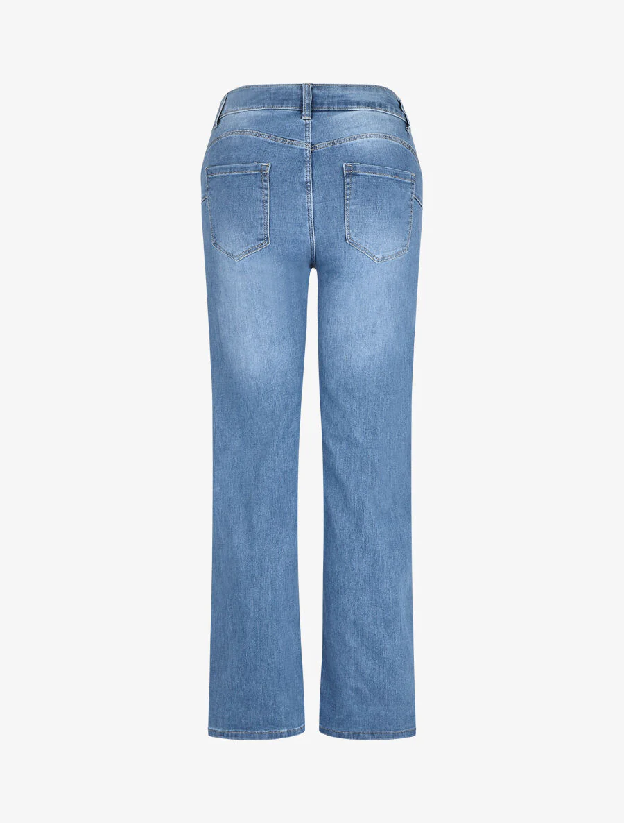 Jean droit push up taille standard - Bleu clair - Image 2