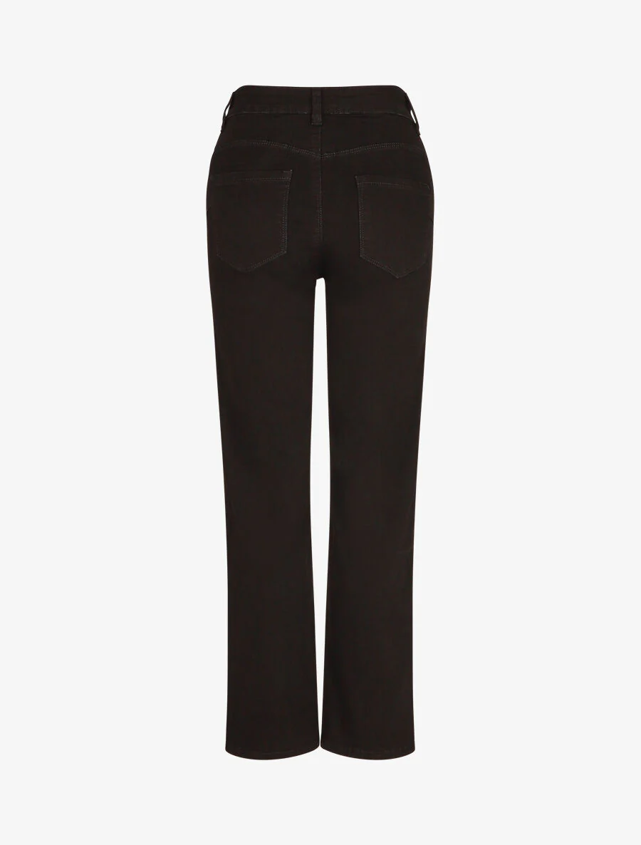 Jean droit push up taille standard - Noir - Image 2