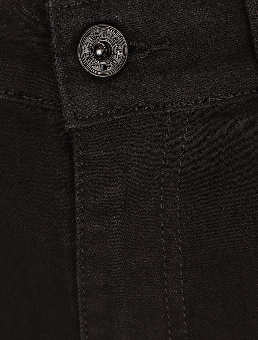 Jean droit push up taille standard - Noir - Image 3