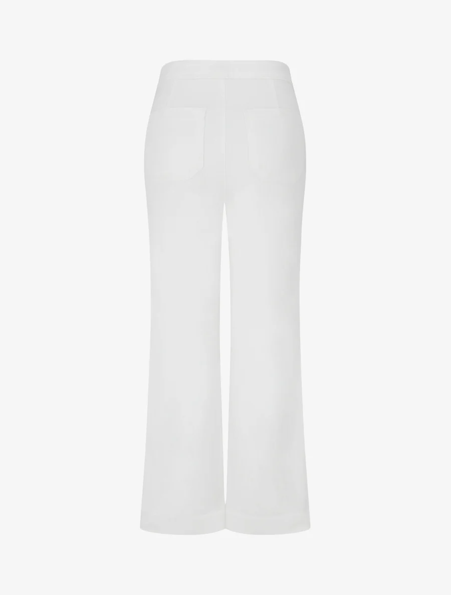 Jean droit style pantalon à pont - Blanc - Image 2