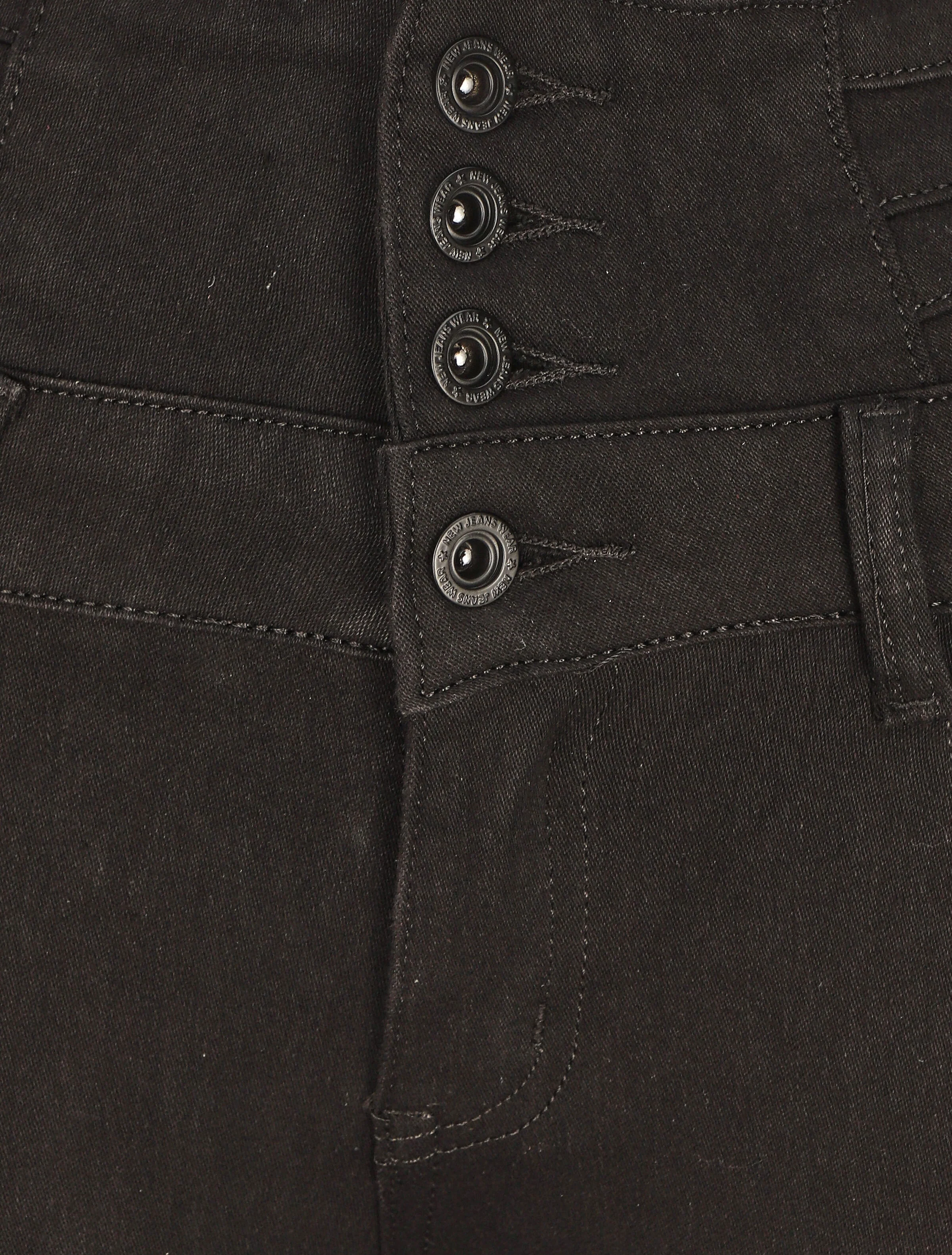 Jean effet ventre gainé coupe skinny - Noir - Image 3