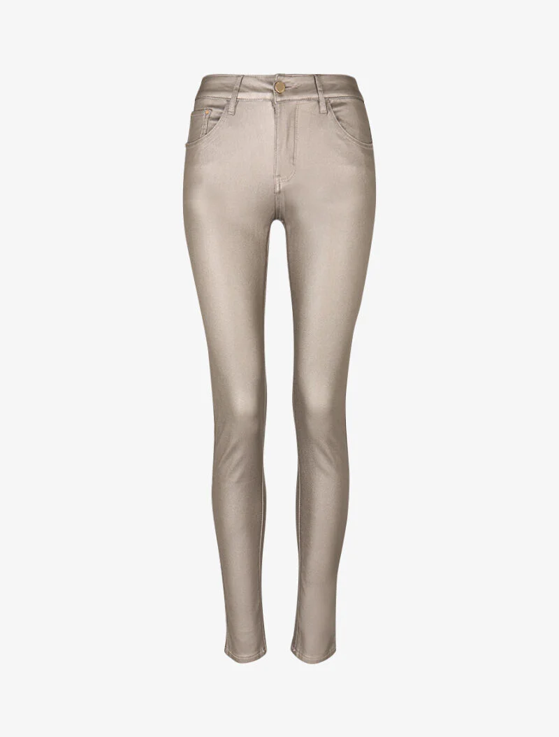 Jean enduit pailleté - gris - Image 3
