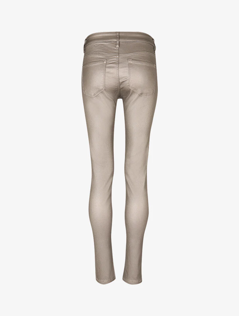 Jean enduit pailleté - gris - Image 4
