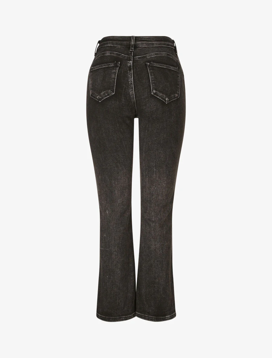 Jean flare à taille standard - Gris foncé - Image 2