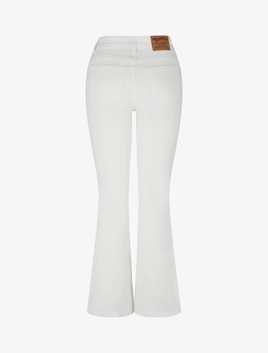 Jean flare push-up à taille haute - Blanc - Image 2