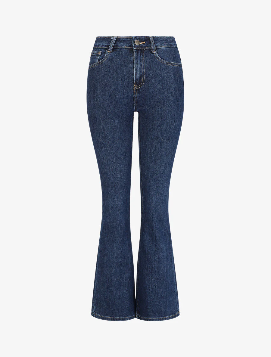 Jean flare taille standard - Bleu brut