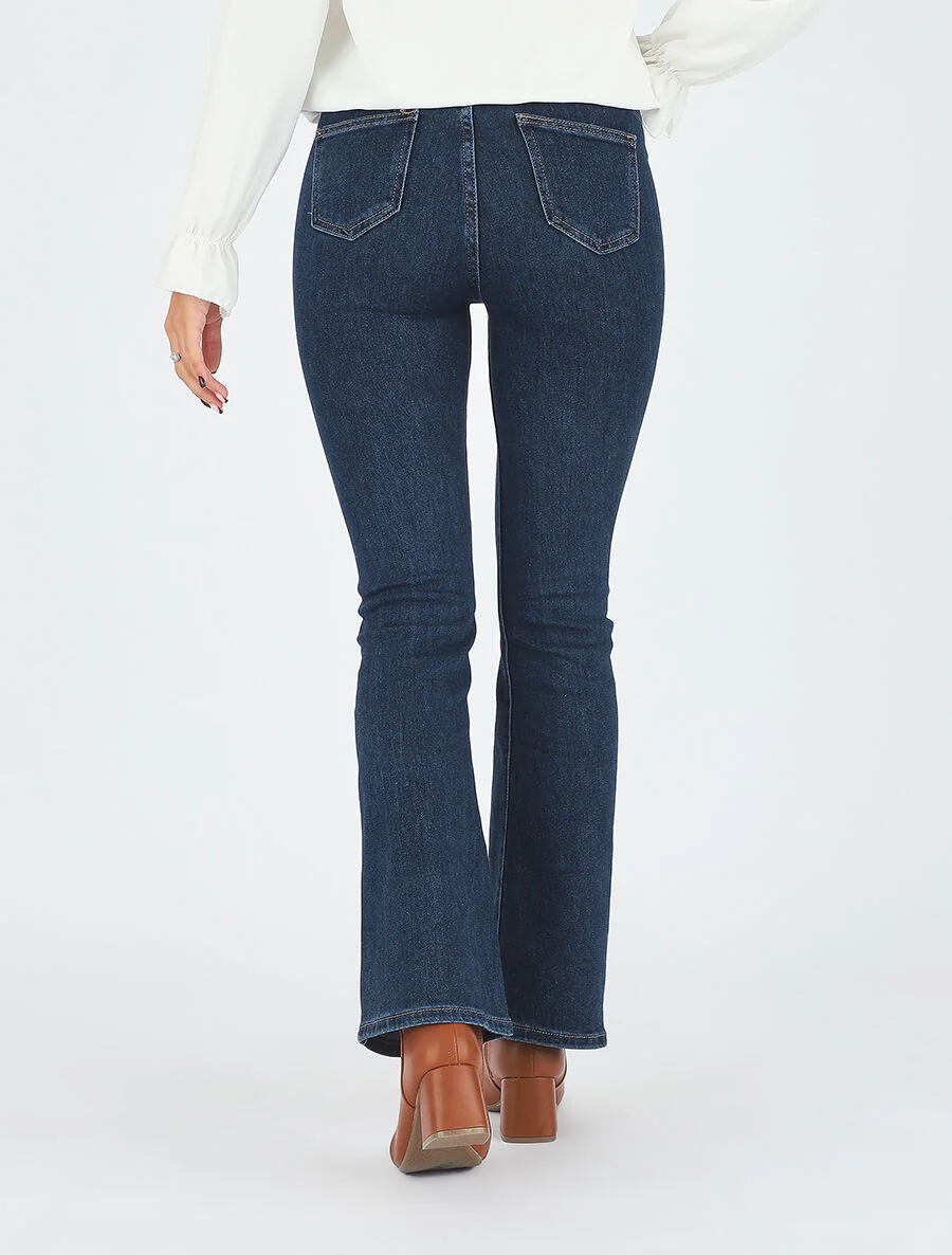 Jean flare taille standard - Bleu brut - Image 5