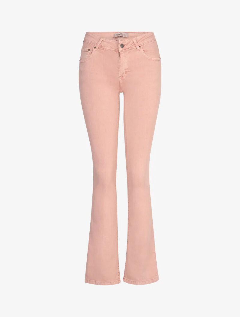 Jean flare uni - vieux rose - Image 3