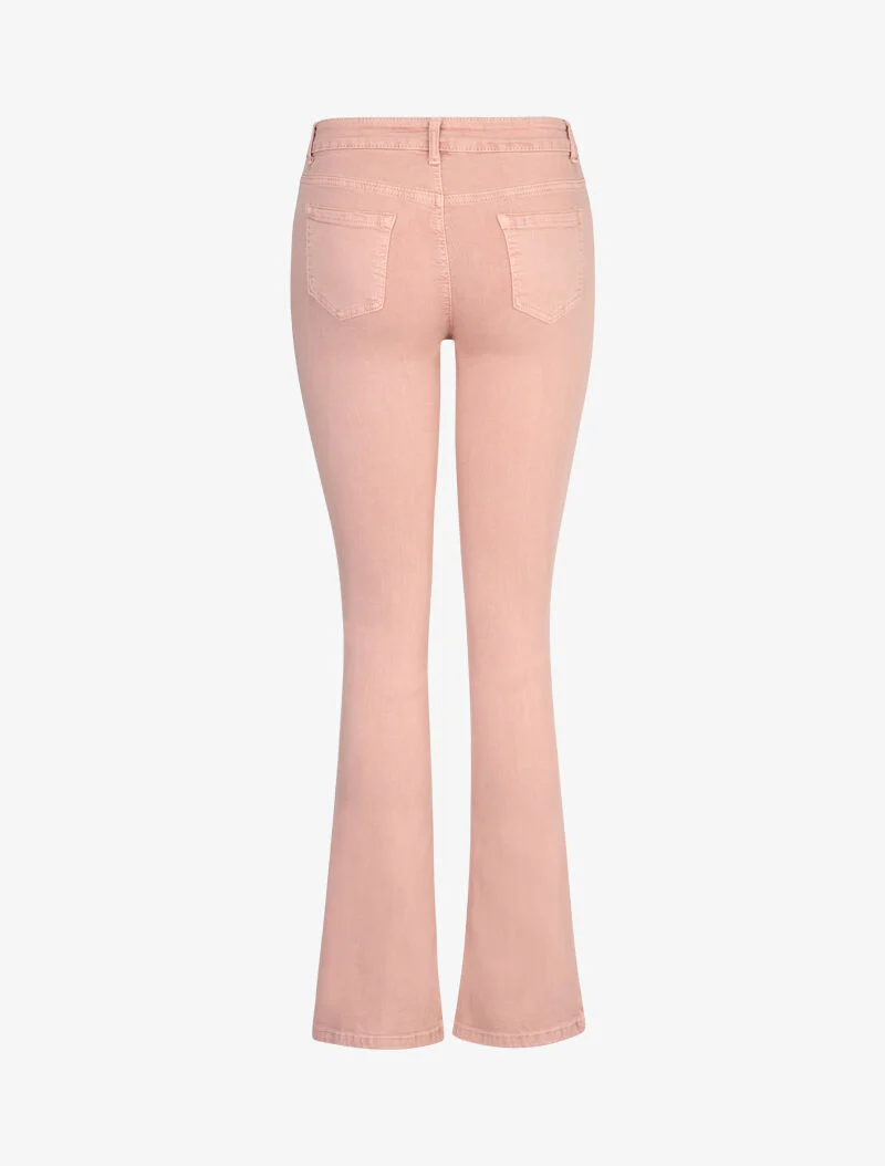 Jean flare uni - vieux rose - Image 4
