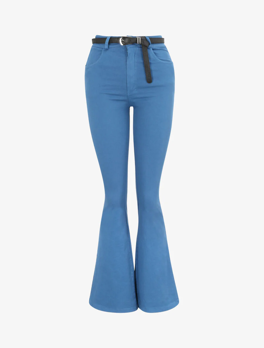 Jean flare uni - Bleu