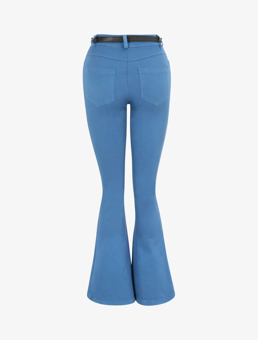 Jean flare uni - Bleu - Image 2