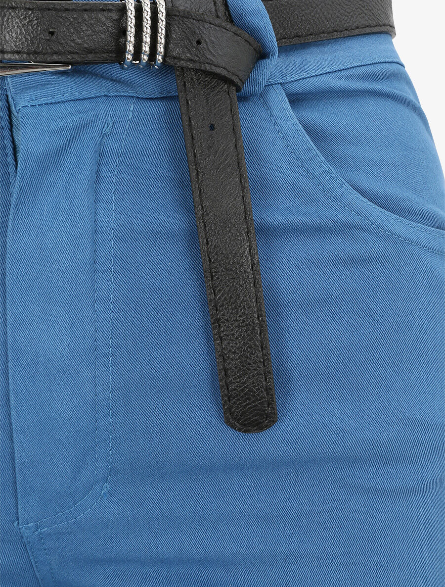 Jean flare uni - Bleu - Image 3