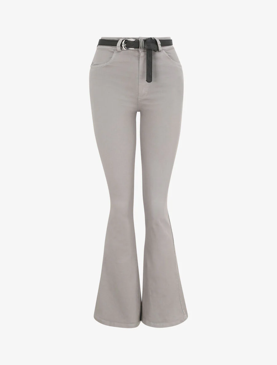 Jean flare uni - Gris