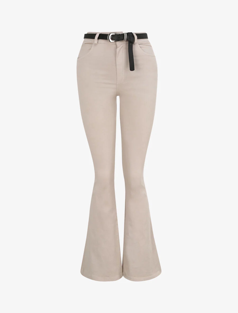 Jean flare uni - Beige