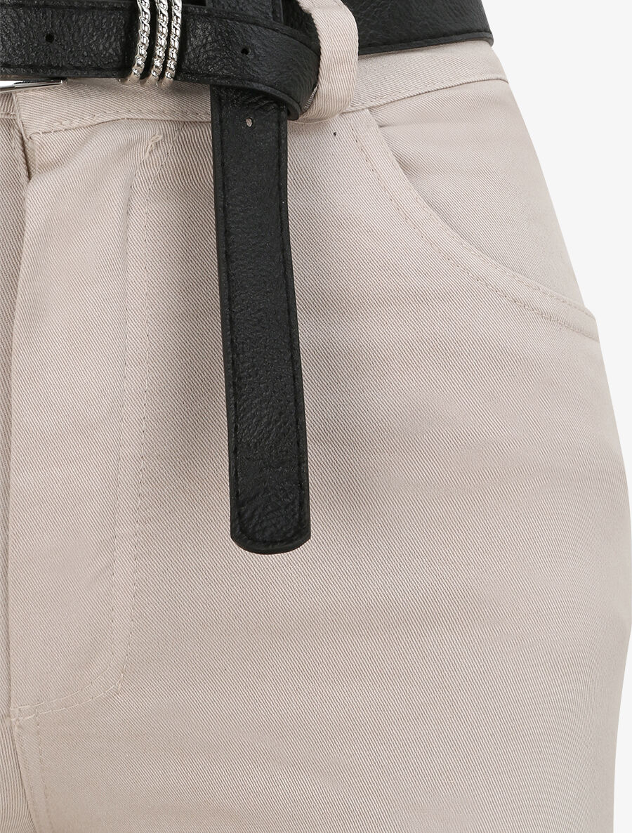 Jean flare uni - Beige - Image 3