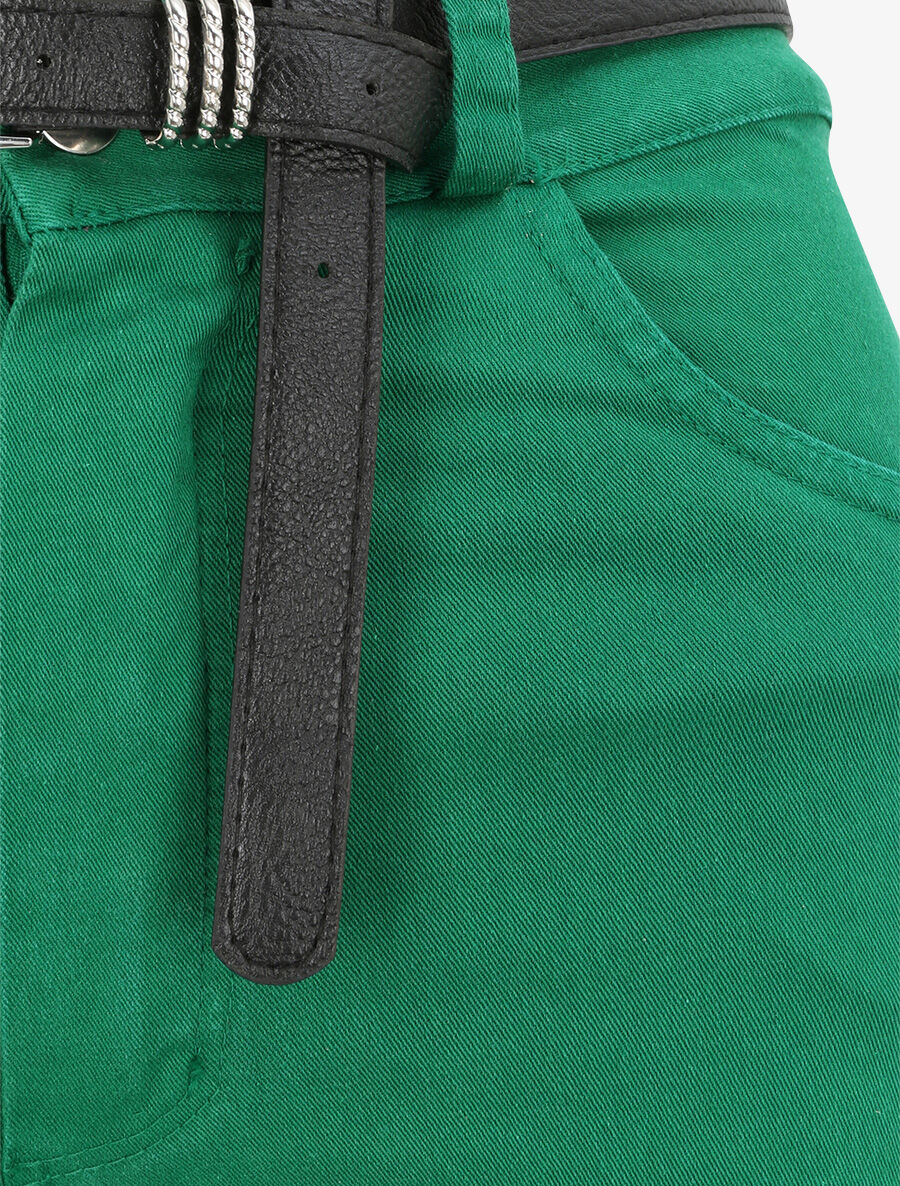 Jean flare uni - Vert - Image 3