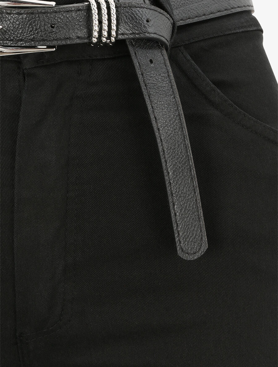 Jean flare uni - Noir - Image 3