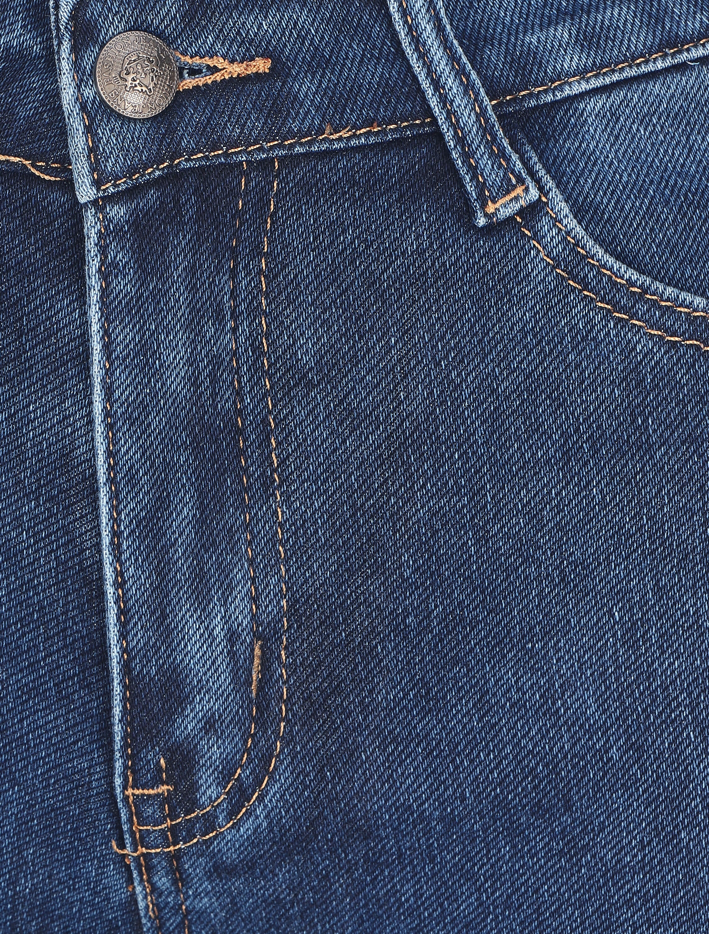 Jean flare uni taille standard - Bleu - Image 3