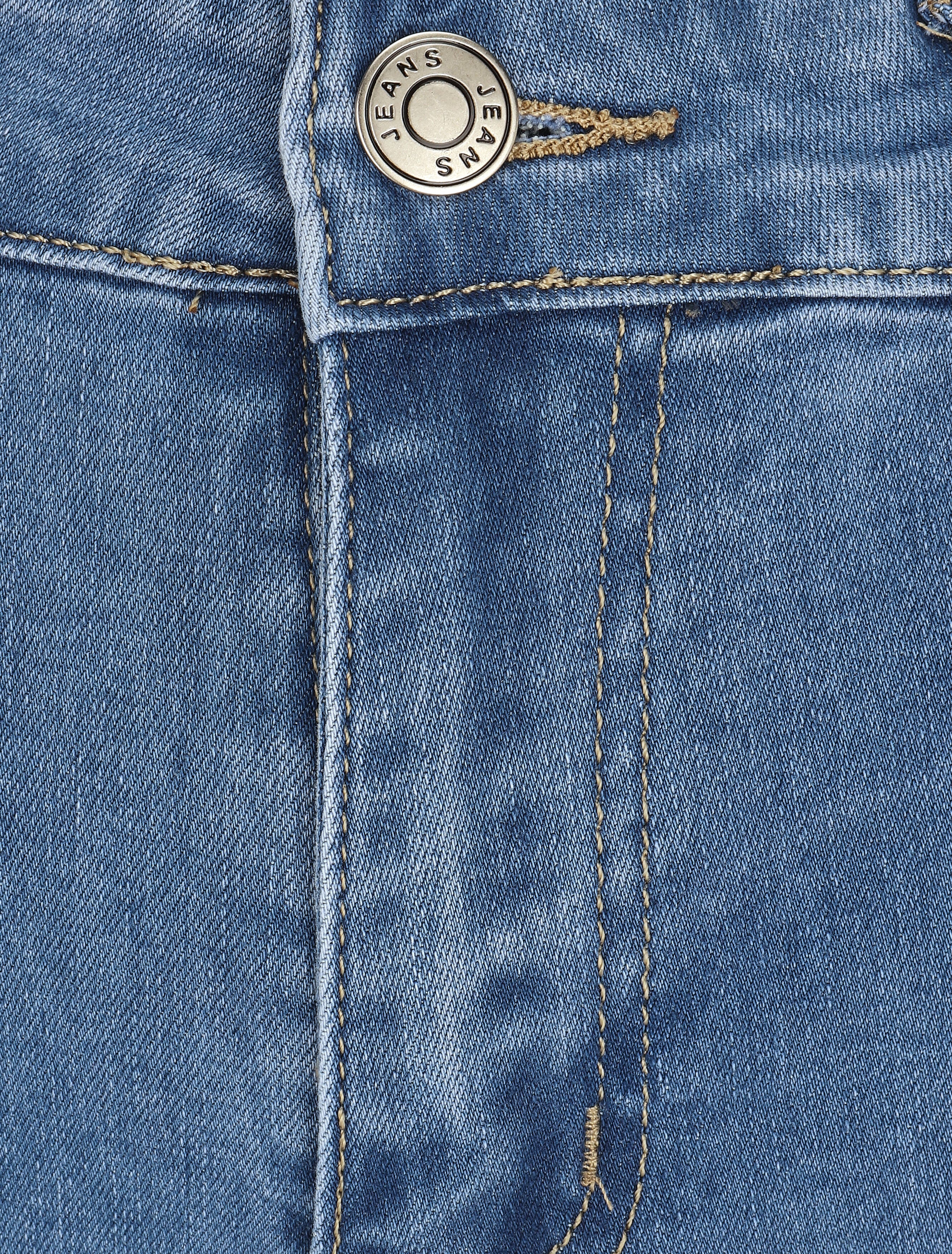 Jean grande taille coupe droite - Bleu - Image 3
