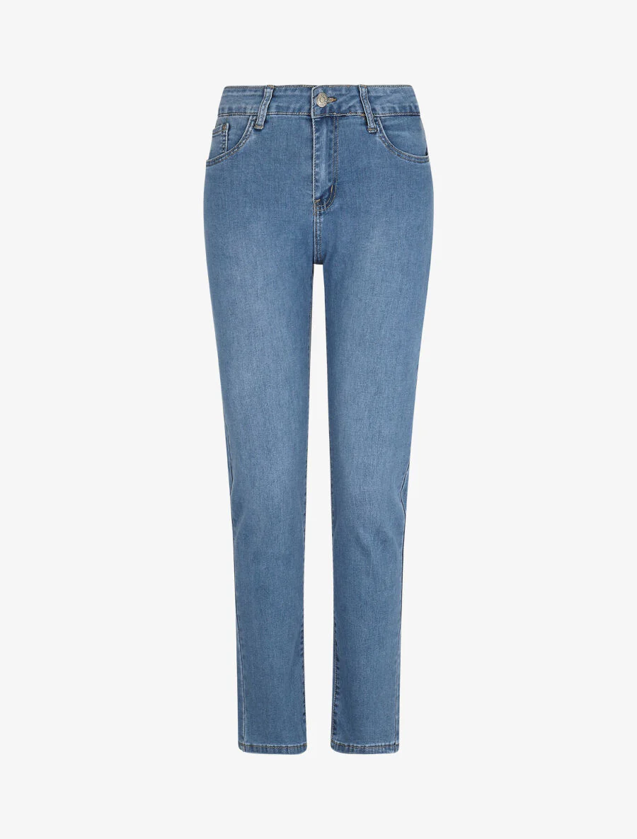 Jean grande taille coupe droite - Bleu clair