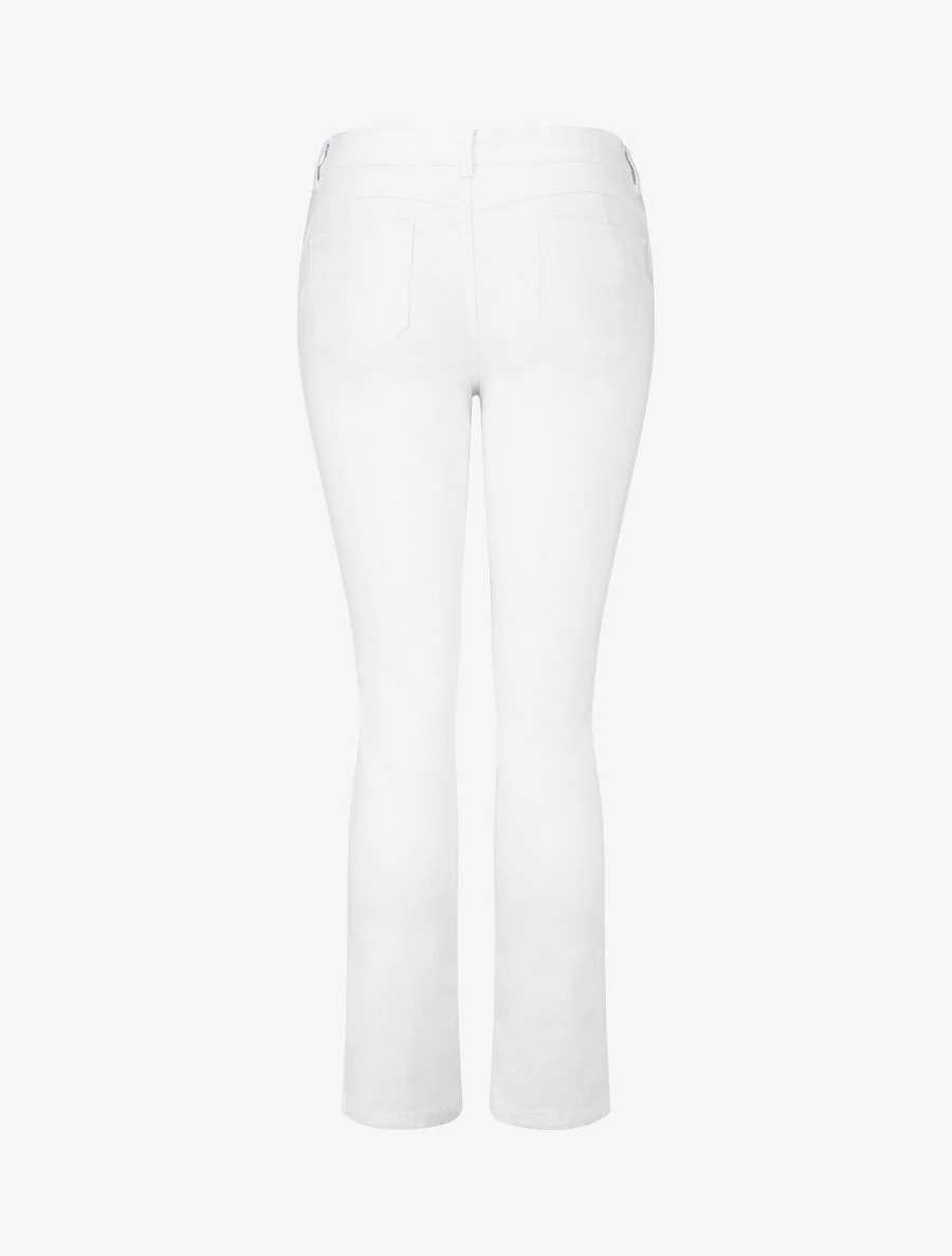 Jean grande taille coupe droite taille standard - Blanc - Image 2