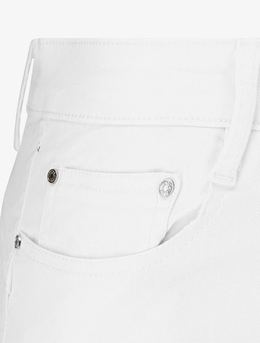 Jean grande taille coupe droite taille standard - Blanc - Image 3