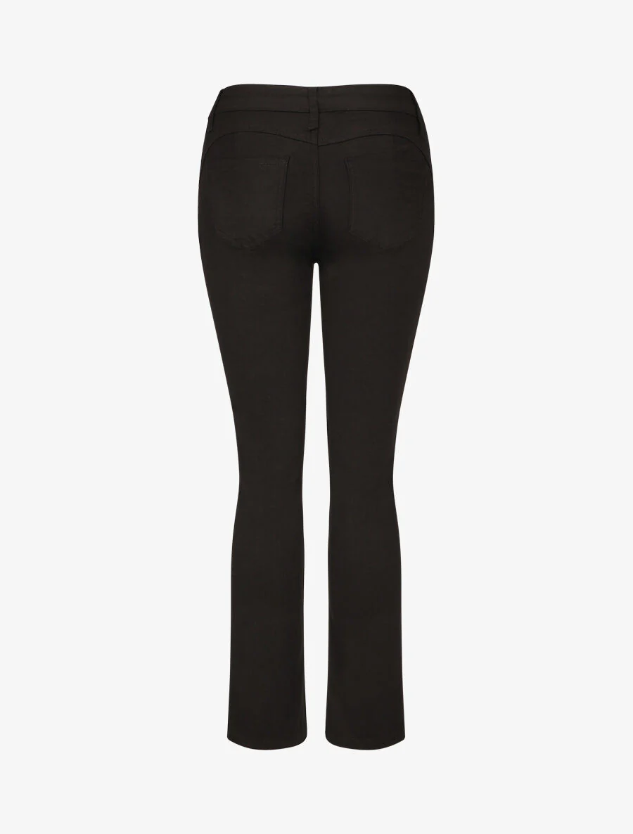 Jean grande taille coupe droite taille standard - Noir - Image 2